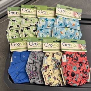 BUNDLE OF 8 - GROVIA CLOTH DIAPERS - AI2